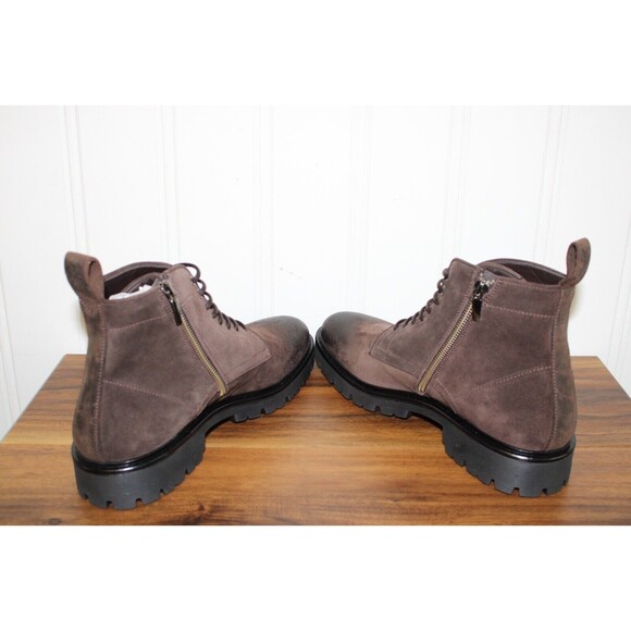 Good Man Brand Men’s Italian Leather‎ Lace/zip Up Modern City Boot Brown Size 10 - Picture 6 of 11